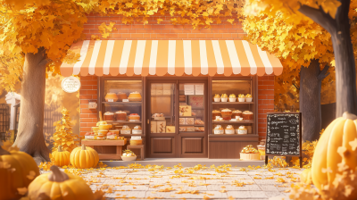 Anime Fall Cafe Storefront