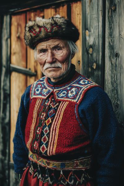 Traditional Sami Man Portrait