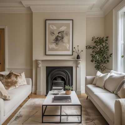 Staged Victorian Lounge in London Home