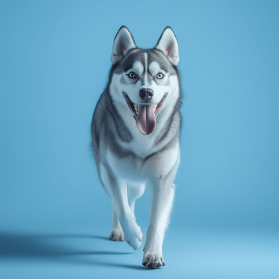 Muscular Husky Walking