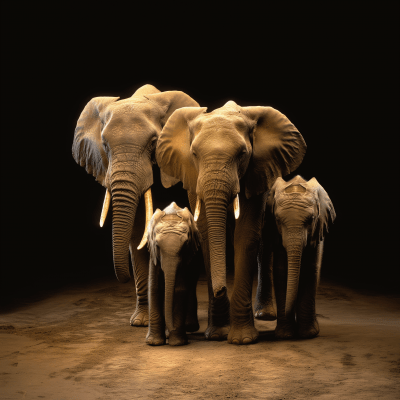 African Elephant Family