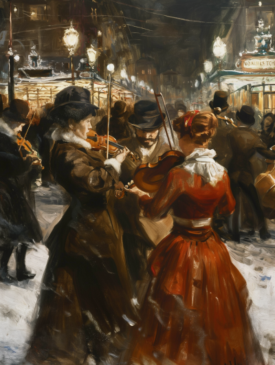 Victorian String Quartet in London Square