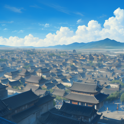 Ancient Chinese City Panorama