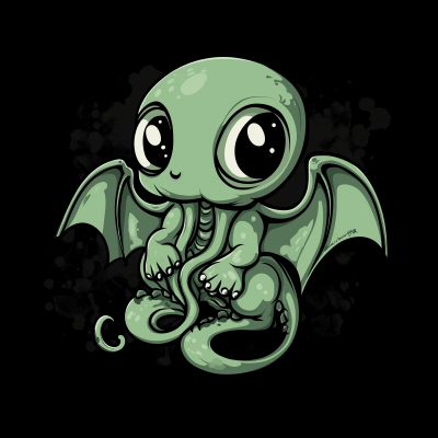 Baby Cthulhu Chibi Manga Illustration