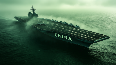 Chinese Aircraft Carriers in Green Ocean