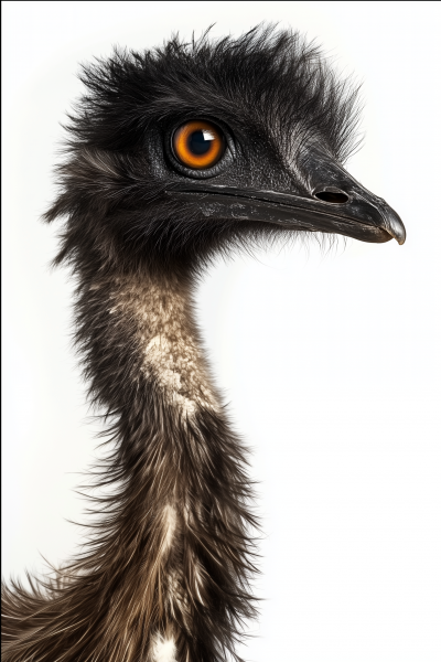 Close up photo of an Emu