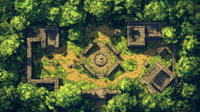 Ancient Elven Jungle Village Map