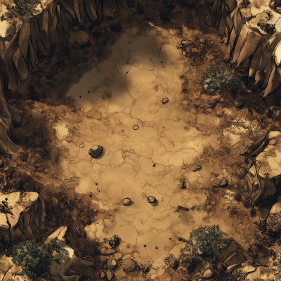 Empty Barren Land Top-Down Battlemap