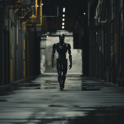 Dark Dystopian Robot