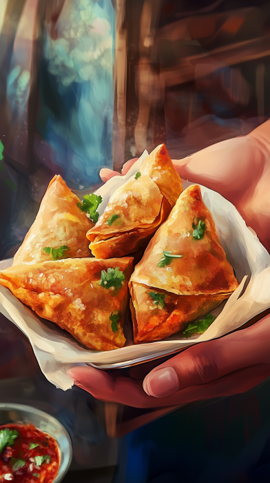 Appetizing Fataya Samosa