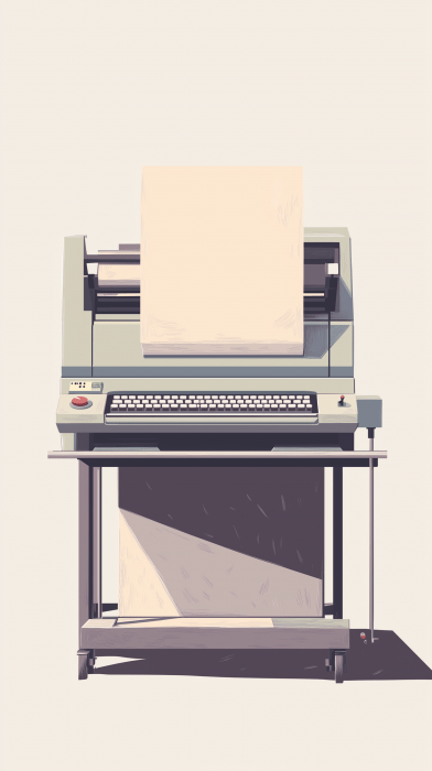 Minimal Printing Machine Poster