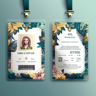 Beautiful Line Patterns ID Card Background