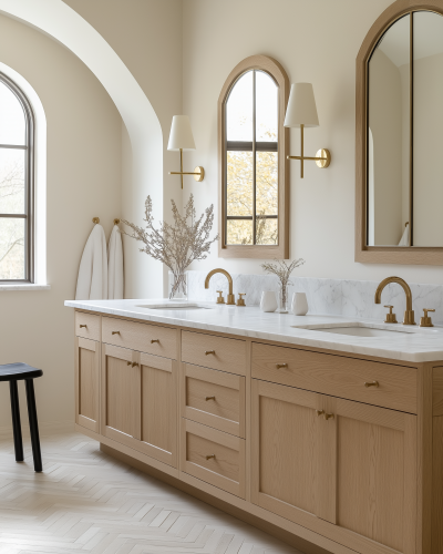 Elegant Bathroom Vanity with Natural Lighting