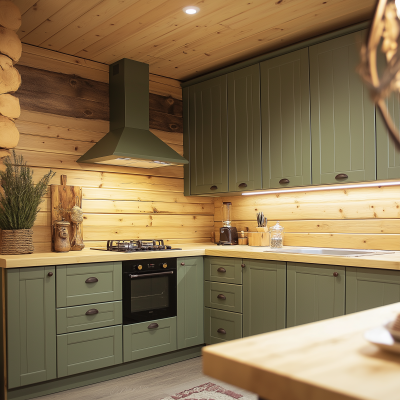 Rustic Pine Kitchen