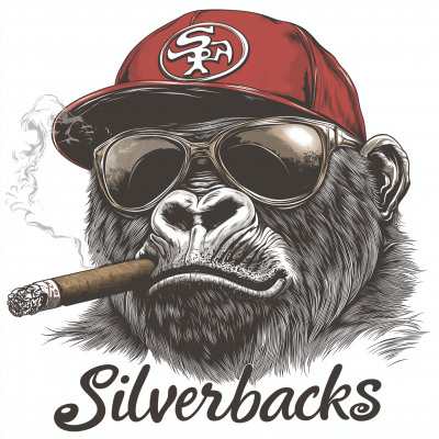 Silverback Gorilla Logo Vector