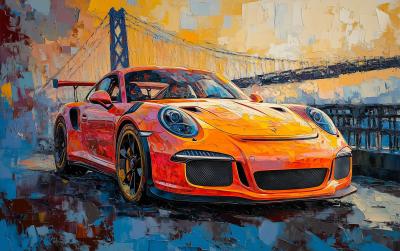 Abstract Painting with Porsche 911 GT3 RS