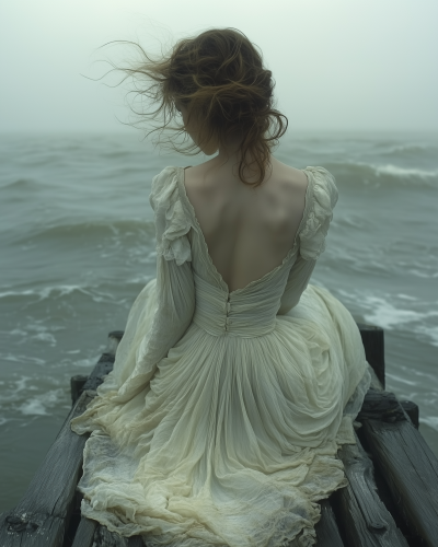 Woman on Wooden Pier