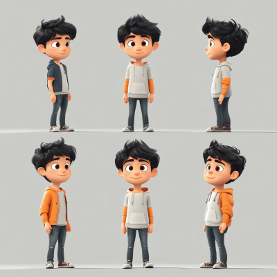 Pixar Style Character Sheet