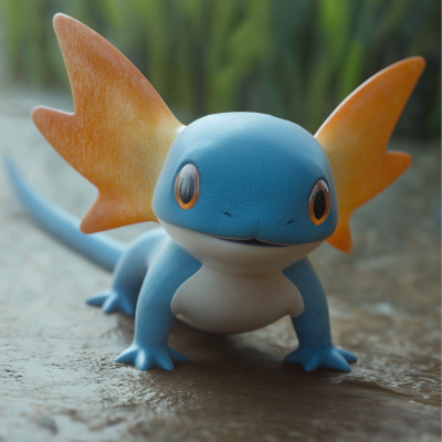 Realistic Mudkip Illustration