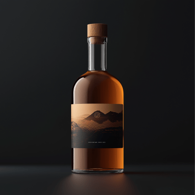 Minimalistic Rum Bottle Label