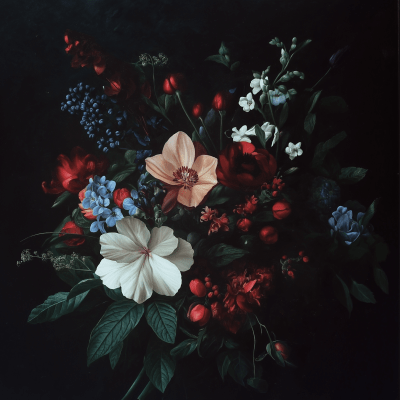 Moody Bouquet of Flowers