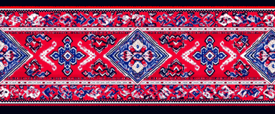 Uzbek Geometric Linear Pattern Painting