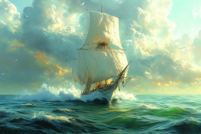 Fantasy Elven Sailing Ship