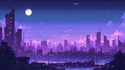 Pixelated Purple and Dark Grey Background