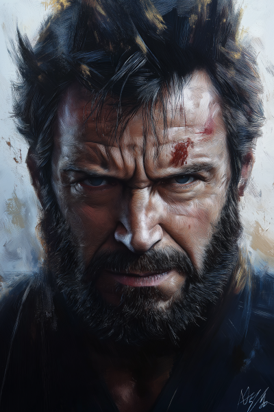 Hyperrealistic Wolverine Portrait