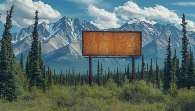 Billboard in Yukon Territory