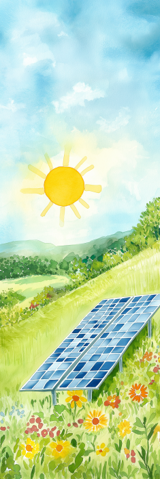 Solar Power Illustration