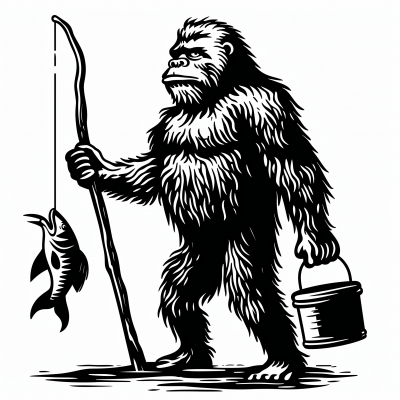 Stylized Bigfoot Illustration