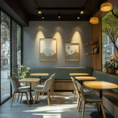 Modern and Cozy Cafe Design