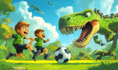 Dino Kids Soccer Game