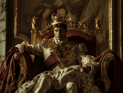 Napoleon Bonaparte on Throne