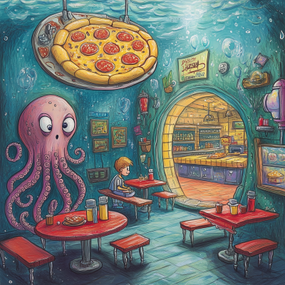 Underwater Pizza Restaurant