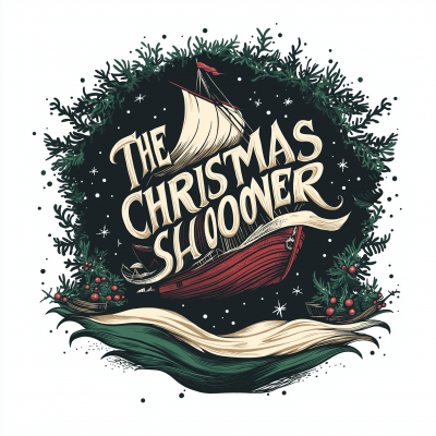 The Christmas Schooner Square Logo Design