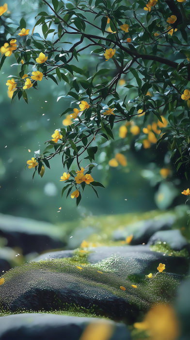 Sweet Scented Osmanthus Tree Scene