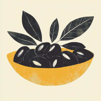 Simple Black Beans Illustration