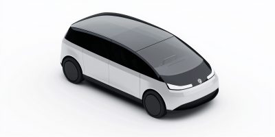 Isolated Isometric 3D Electric Vehicle