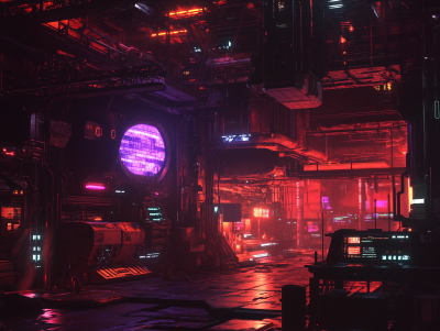 Cavernous Cyberpunk Room