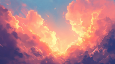 Stylized Sunset Sky Illustration