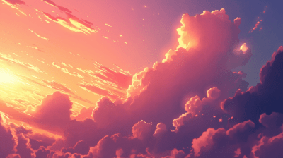 Sunset Clouds Background