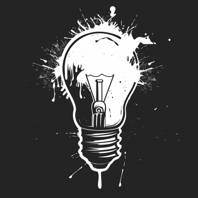 Exploding Light Bulb Hip Hop Logo Design