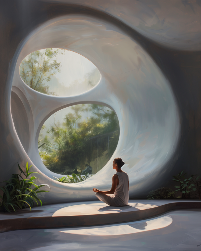 Futuristic Organic Meditation Room