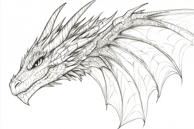 Dragon in Flight Illustration