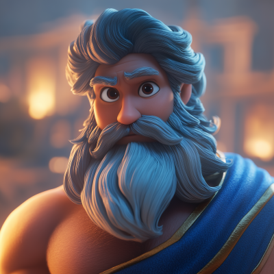 Zeus in Disney Pixar Style