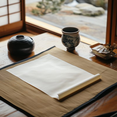 Japanese Rice Paper on Table