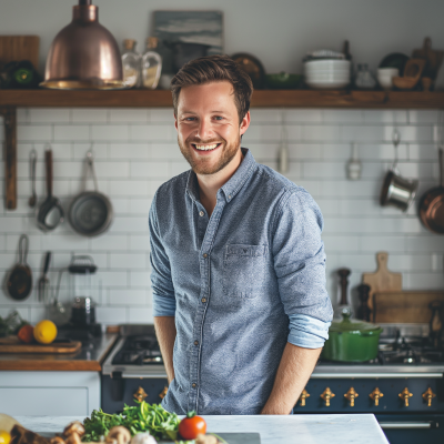 Irish Man in Kitchen