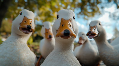 Elegant White Duck